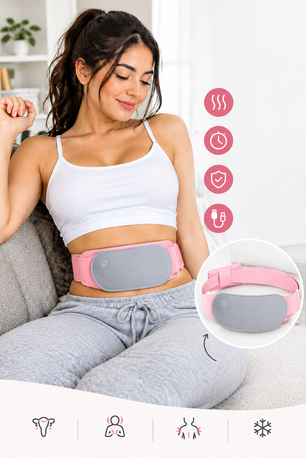 BANDAS PARA COLICOS MENSTRUALES